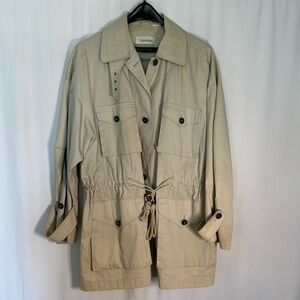Vintage Calvin Klein Khaki Utility Jacket / Chore Coat, Size S